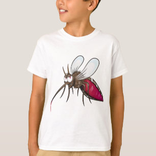 T-shirt Moustique de dessin animé buvant du sang Insecte d