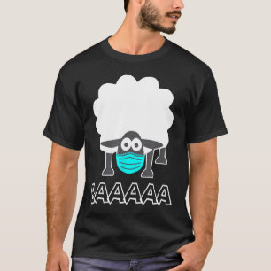 T-shirt Mouton amusant avec Masque Visage Anti Masque Shee
