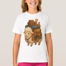 Mouton d'aventure mignon avec équipement de campin