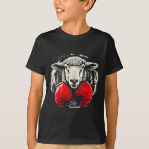 T-shirt Mouton de boxe avec gants de boxe Kickboxing Drôle