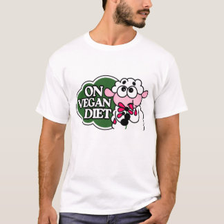 T-shirt Mouton mangeant une fleur “En régime vegan” T-shir