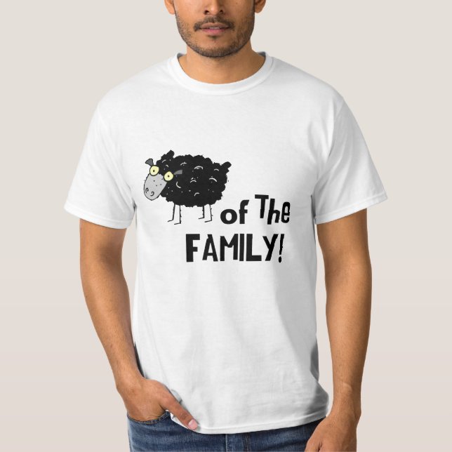 T-shirt mouton noir du mème de famille (Devant)