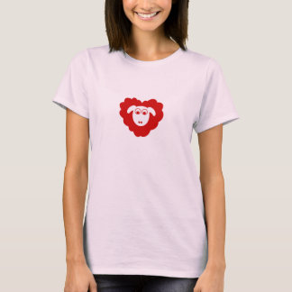 T-shirt Moutons en forme de coeur