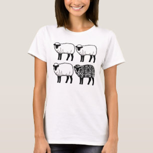 T-shirt Moutons noirs de damassé