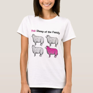 T-shirt Moutons roses de la famille