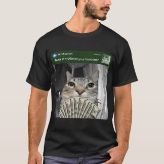 T-shirt Mouvement Détecté Porte Avant Chat Meme