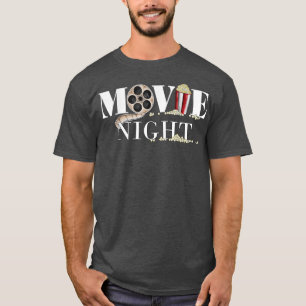 T-shirt Movie Night Film Roll Popcorn For Film Fans Film C
