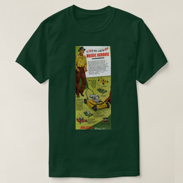 T-shirt Mower de pelouse des années 1950 (Design devant)