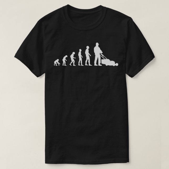 T-shirt Mowing Lawn Mowing Lawn Evolution amusant cadeau 3 (Design devant)