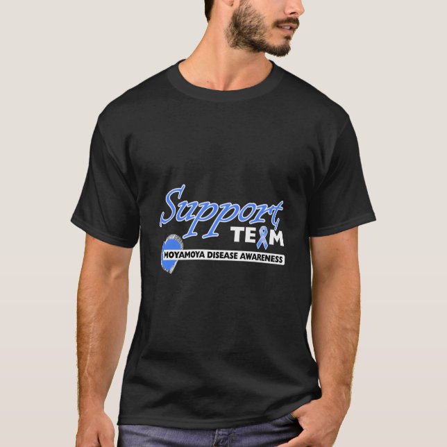T-shirt Moyamoya Disease Awareness Blue Support Ribbon (Devant)