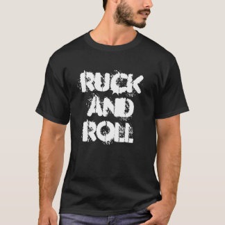 T-shirt moyen de slogan du rugby des hommes de