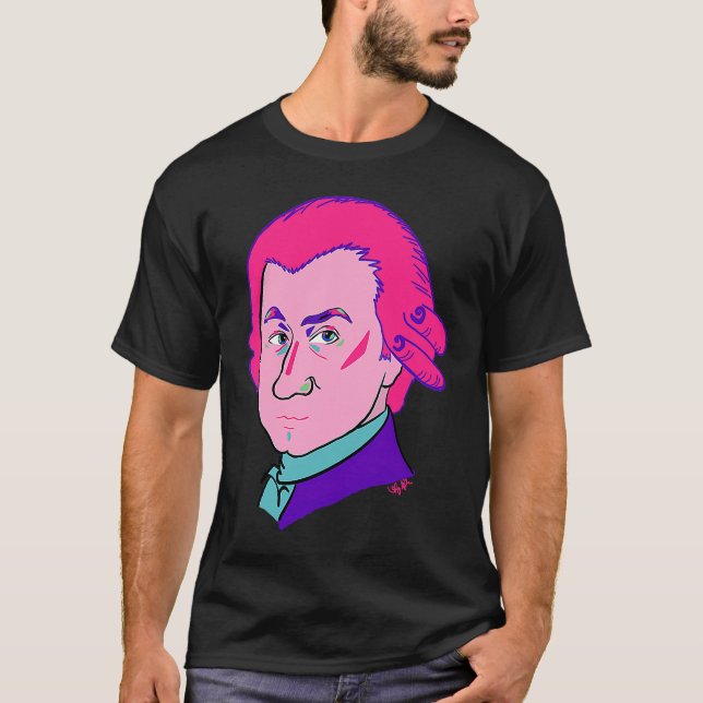 T-shirt Mozart in Color (Devant)