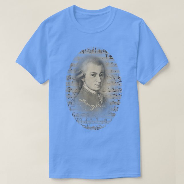 T-shirt Mozart Mozart Portrait Musique classique Lover Cad (Design devant)