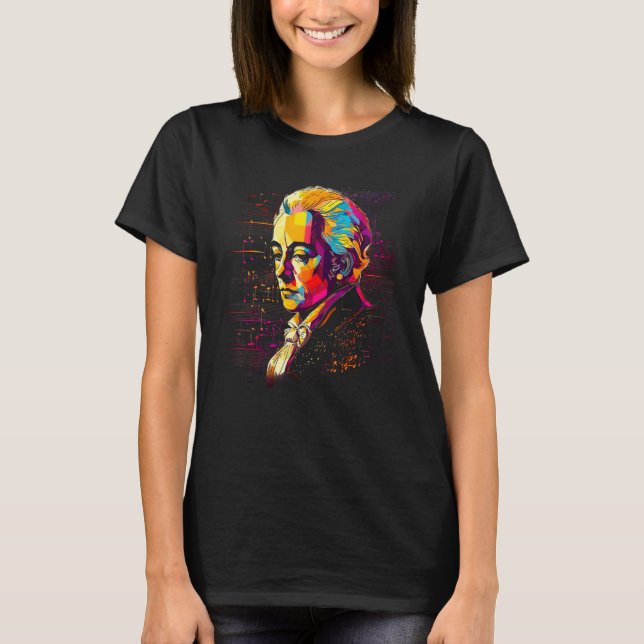 T-shirt Mozart Music Composer Piano (Devant)