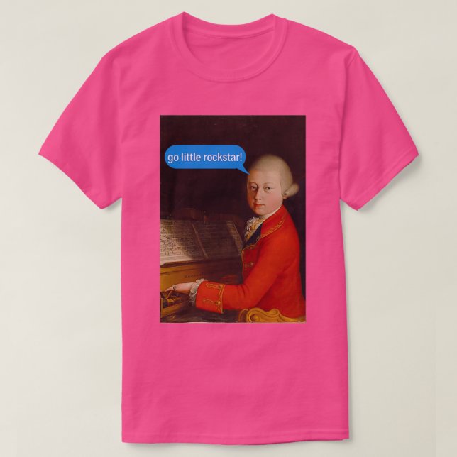 T-shirt Mozart va petit rockstar (Design devant)