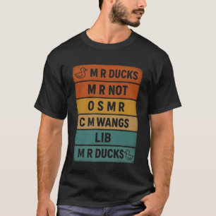 T-shirt MR Canards Rétro Vintage Drôle Phonétique Blague d