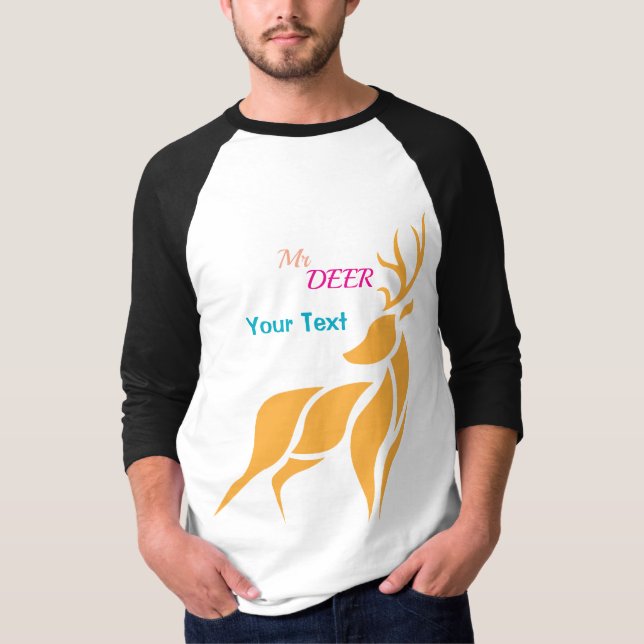 T-shirt Mr. Deer Graphic – Rustic Woodland Style (Devant)