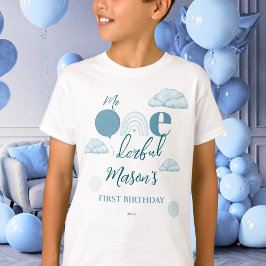 T-shirt Mr Onederful Blue Sky Cloud Boho First Birthday