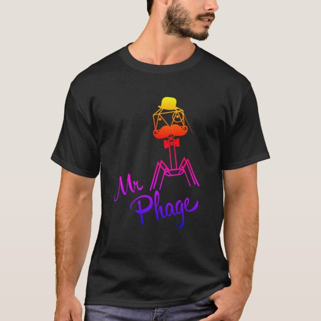 T-shirt Mr Phage Vintage  virus (Devant)