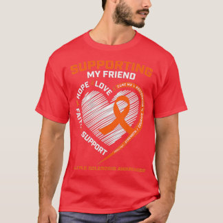 T-shirt MS Je Porte Orange Pour Mon Ami Sclérose Multiples