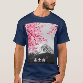 T-shirt Mt Fuji & Sakura Fleurs japonaises en fleurs de ce