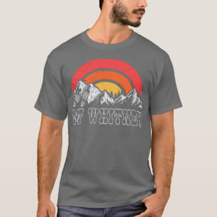 T-shirt Mt Whitney Randonnée avec Sunset rétro