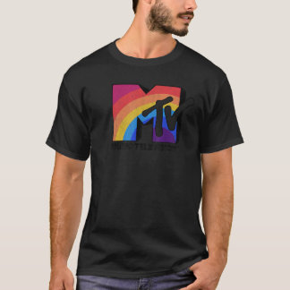 T-shirt MTV Rainbow Logo Musique Télévision Graphique