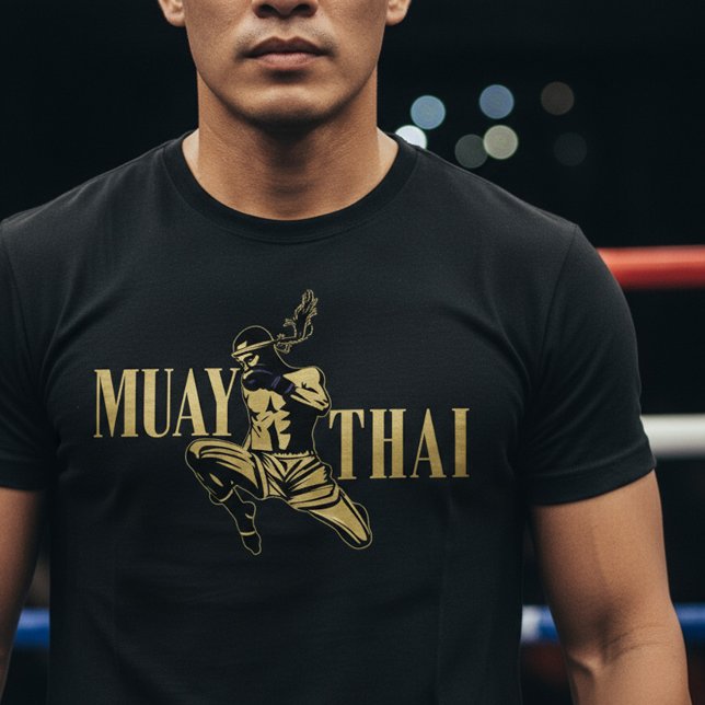 T-shirt Muay Thai Fighter – Golden Strike (Créateur téléchargé)