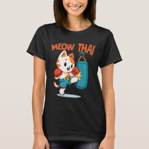 T-shirt Muay Thai Funny Amoureux des chats Thai Boxing Tha