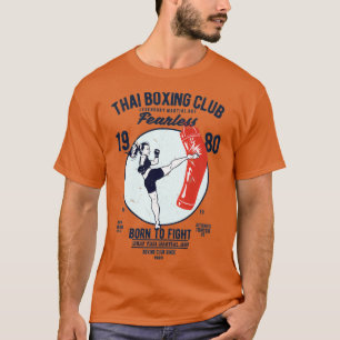 T-shirt Muay Thai Kickboxing Girl Punchbag Martial Art Tha