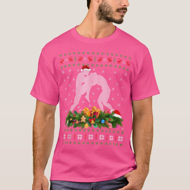 T-shirt Muay Thai Lover Xmas Santa Hat Ugly Muay Thai Chri (Devant)