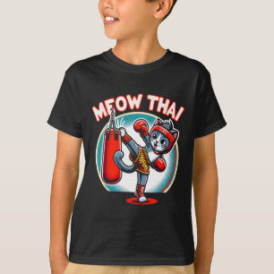 T-shirt Muay Thai Martial Art Thai Boxe Chat Meow Thai Fo