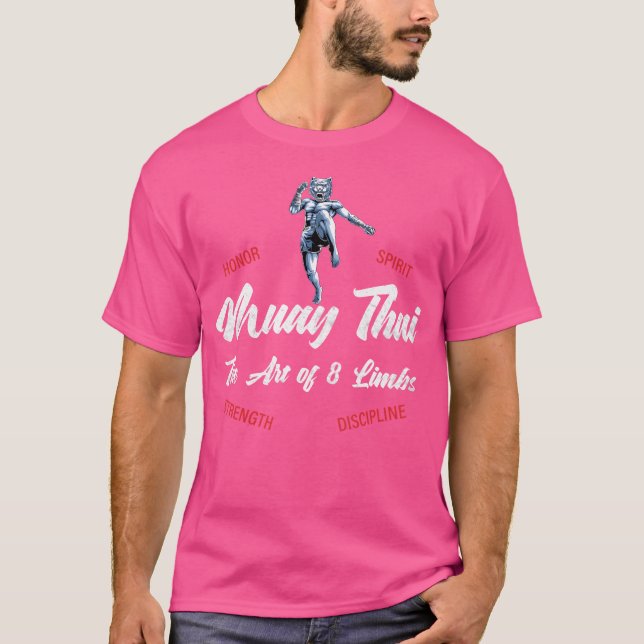 T-shirt Muay Thai Tiger Fighter Thai Boxing Kickboxing (Devant)