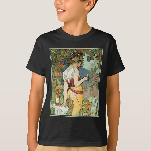 T-shirt Mucha - Art Nouveau - Cognac (Devant)