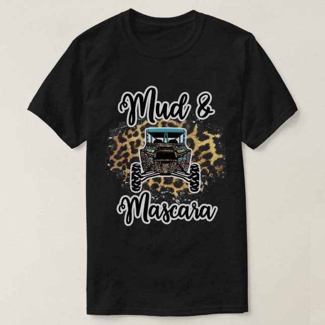 T-shirt Mud et Mascara Leopard ATV Rider UTV hors route (Design devant)