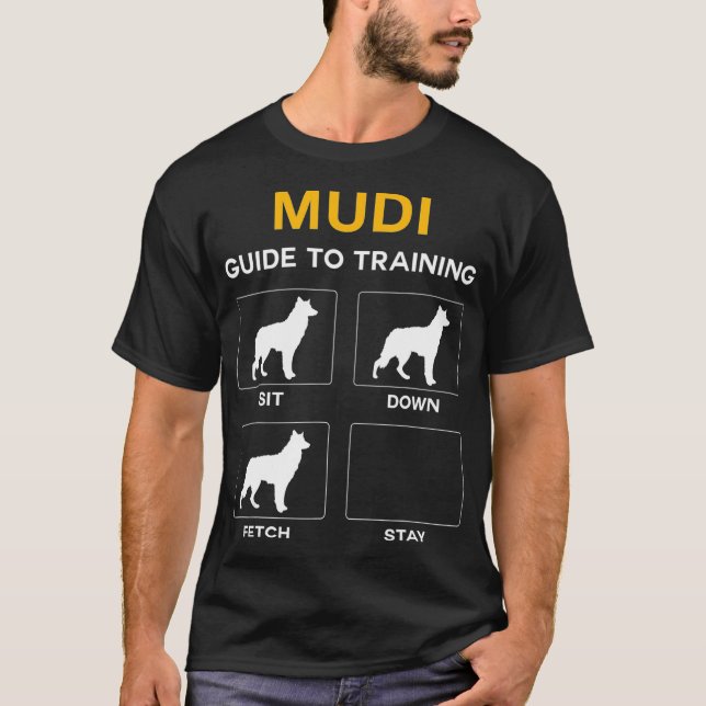 T-shirt Mudi Guide D'Entraînement Chien Obedience Chien (Devant)