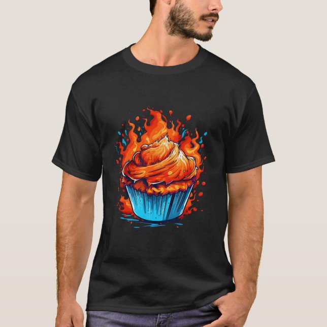 T-shirt Muffin Stuff For Baking Flames (Devant)