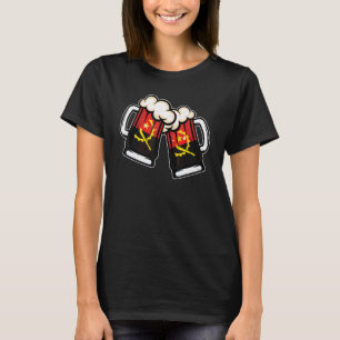 T-shirt Mug à bière avec drapeau d'Angola Bière angolaise