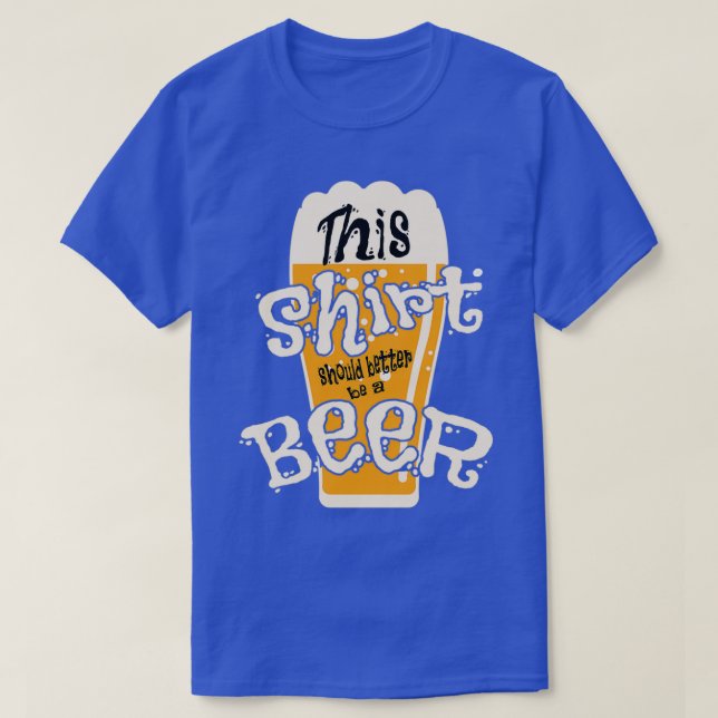 T-shirt Mug de bière avec une citation de bière (Design devant)
