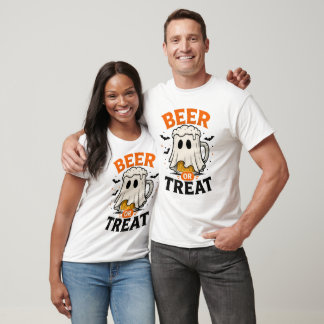 T-shirt Mug fantôme Beer or Treat | Halloween Bièr