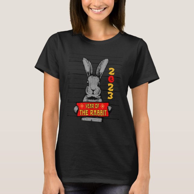 T-shirt Mugshot Chinese New Year Of The Rabbit Lunar Zodia (Devant)