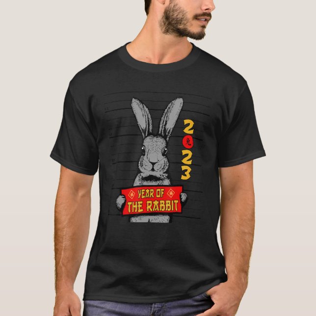 T-shirt Mugshot Chinese New Year Of The Rabbit Lunar Zodia (Devant)