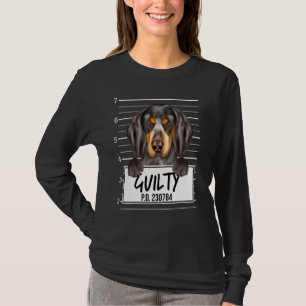 T-shirt Mugshot de Bluetick Coonhound Chien Coupable