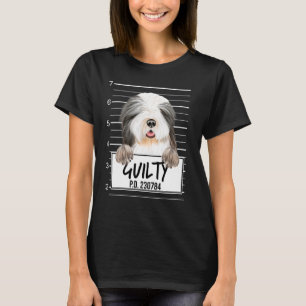 T-shirt Mugshot de Colley barbu Chien coupable