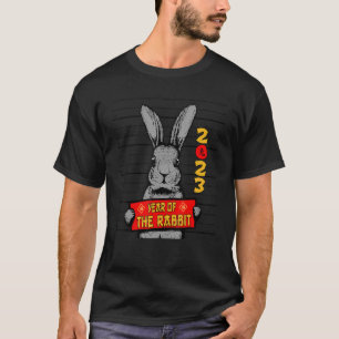 T-shirt Mugshot Nouvel An Chinois du Lapin Zodiaque Lunair