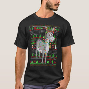 T-shirt Mule d'éclairage style doux Noël