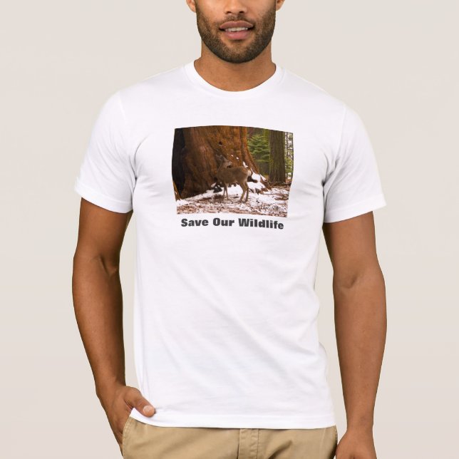 T-shirt Mule Deer Sauve Notre Faune (Devant)