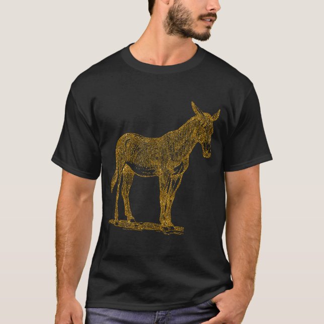 T-shirt Mule Pour Femme Cheval Dauve-Âne Hybride 1 (Devant)