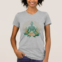 Mulher Yoga Mandala Camiseta Design Meditação Trop