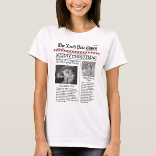 T-shirt Multiphoto Pôle Nord Nouvelles Noël mignon Joyeux